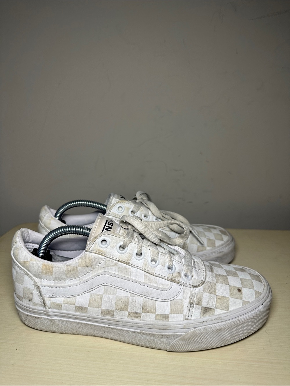 Vans Checkerboard Low-Top Sneakers White/Cream
